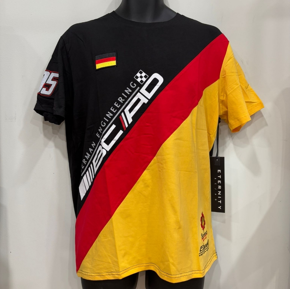 Eternity BC/AD Germany Motor Sport Black/Yellow T-Shirt / NWT